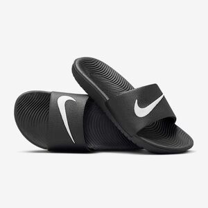 Nike Kawa Black and White Slides